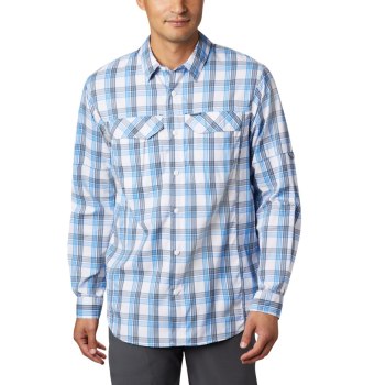 Columbia Overhemd Heren, Silver Ridge Lite Plaid Long Sleeve Azuurblauw Blauw, 47VQWCORK